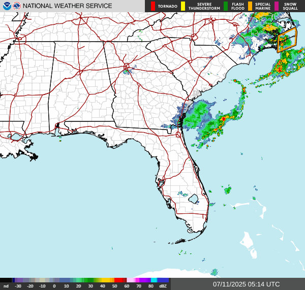 Weather radar map