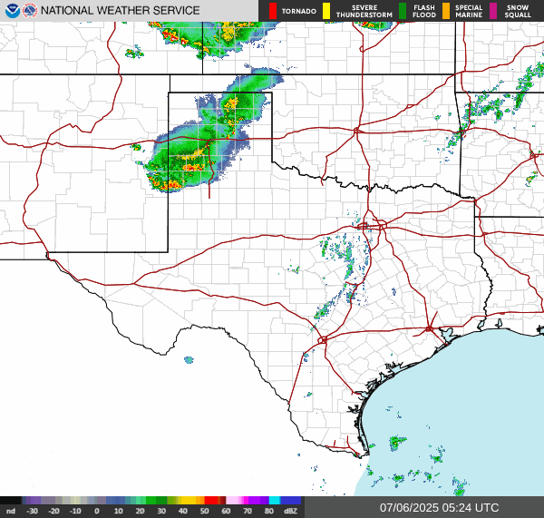 Weather radar map