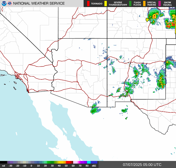 Weather radar map