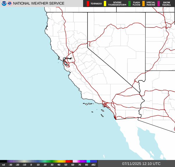 Weather radar map