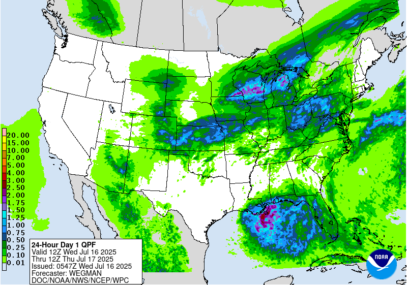 Weather radar map