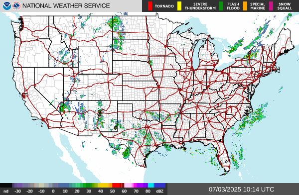 Weather radar map